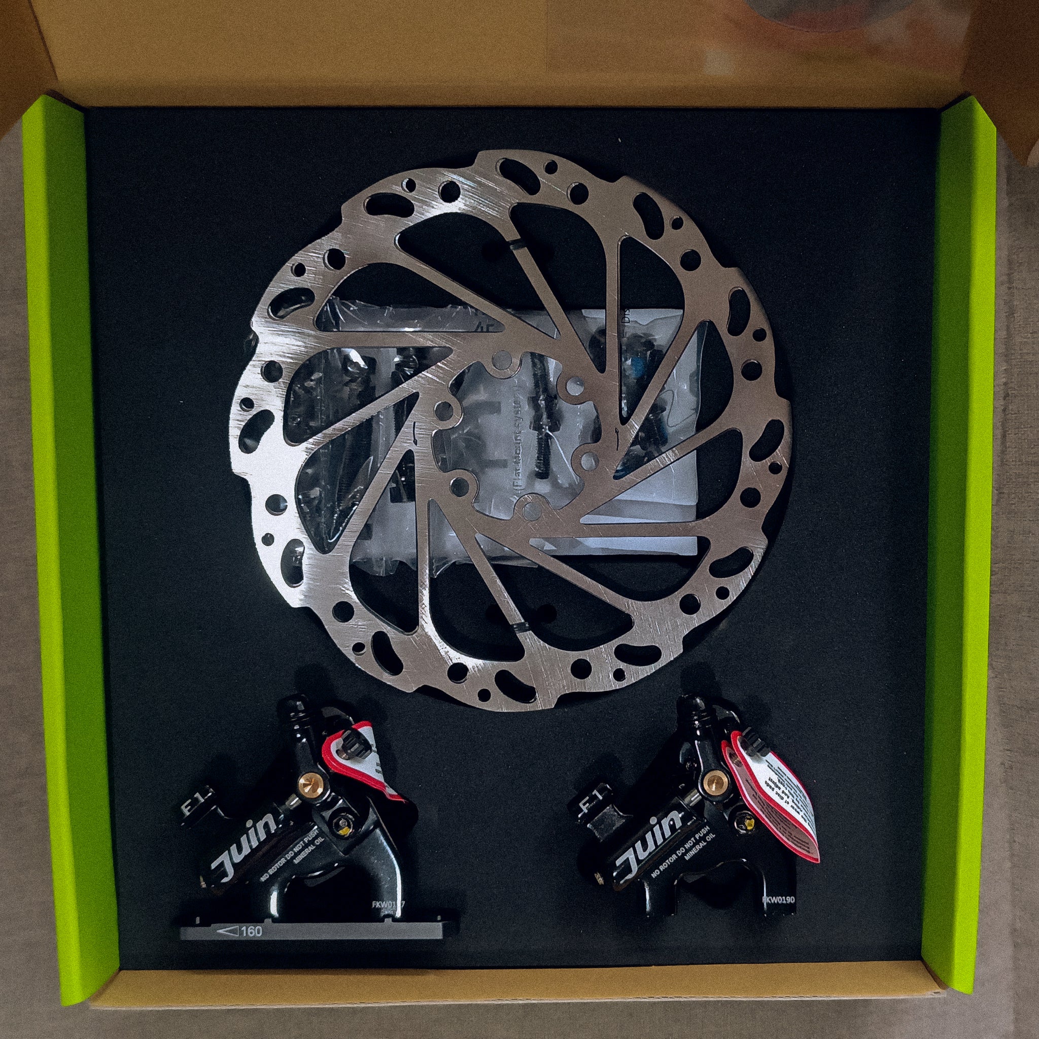 パーツ Juin TECH F-1 Disc Brake JUIN TECH F1 Hydraulic Flat Mount Road CX Disc Brake Set